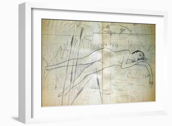 Study-Telemaco Signorini-Framed Giclee Print