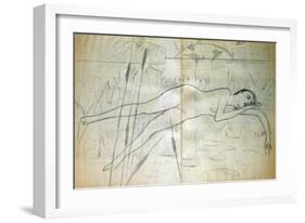 Study-Telemaco Signorini-Framed Giclee Print