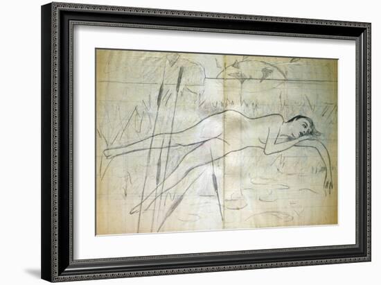 Study-Telemaco Signorini-Framed Giclee Print