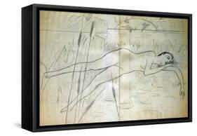 Study-Telemaco Signorini-Framed Stretched Canvas