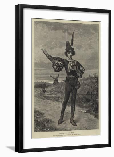 Studying His Part-Marie Francois Firmin-Girard-Framed Giclee Print