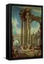 Studying Perspective Among Roman Ruins-Antonio Visentini-Framed Stretched Canvas