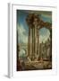 Studying Perspective Among Roman Ruins-Antonio Visentini-Framed Giclee Print