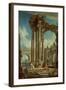 Studying Perspective Among Roman Ruins-Antonio Visentini-Framed Giclee Print