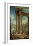 Studying Perspective Among Roman Ruins-Antonio Visentini-Framed Giclee Print