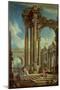 Studying Perspective Among Roman Ruins-Antonio Visentini-Mounted Giclee Print