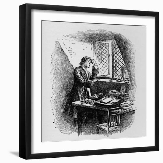 Studying the Formation of Clouds from His Attic, C1918-null-Framed Giclee Print