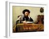 Studying the Talmud-Isidor Kaufmann-Framed Art Print