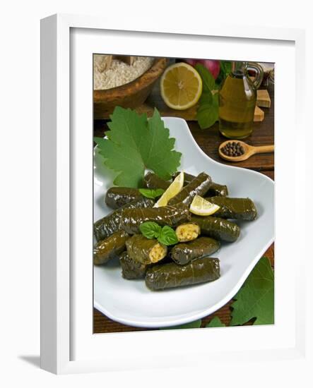 Stuffed Vine Leaves, Dolmades, Arabic Countries, Arabic Cooking, Greek Food, Turkish Food-Nico Tondini-Framed Photographic Print