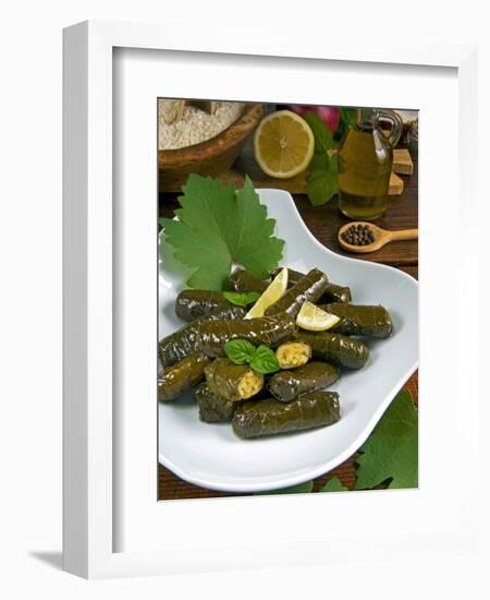 Stuffed Vine Leaves, Dolmades, Arabic Countries, Arabic Cooking, Greek Food, Turkish Food-Nico Tondini-Framed Photographic Print