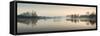 Stuning Tranquil Landscape Panorama of Lake in Mist-Veneratio-Framed Stretched Canvas