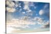 Stunning Autumn Blue Sky in Morning with White Clouds-Veneratio-Stretched Canvas