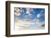 Stunning Autumn Blue Sky in Morning with White Clouds-Veneratio-Framed Photographic Print