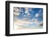 Stunning Autumn Blue Sky in Morning with White Clouds-Veneratio-Framed Photographic Print