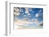 Stunning Autumn Blue Sky in Morning with White Clouds-Veneratio-Framed Photographic Print