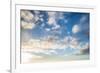 Stunning Autumn Blue Sky in Morning with White Clouds-Veneratio-Framed Photographic Print