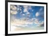 Stunning Autumn Blue Sky in Morning with White Clouds-Veneratio-Framed Photographic Print