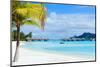 Stunning Beach and Beautiful View of Otemanu Mountain on Bora Bora Island-BlueOrange Studio-Mounted Photographic Print