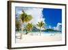 Stunning Beach and Beautiful View of Otemanu Mountain on Bora Bora Island-BlueOrange Studio-Framed Photographic Print