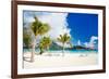 Stunning Beach and Beautiful View of Otemanu Mountain on Bora Bora Island-BlueOrange Studio-Framed Photographic Print