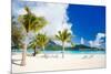 Stunning Beach and Beautiful View of Otemanu Mountain on Bora Bora Island-BlueOrange Studio-Mounted Photographic Print