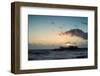 Stunning Colorful Winter Sunset Sky above Burned out Pier at Sea-Veneratio-Framed Photographic Print