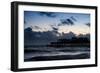 Stunning Colorful Winter Sunset Sky above Burned out Pier at Sea-Veneratio-Framed Photographic Print