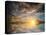 Stunning Colorful Winter Sunset Sky-Veneratio-Stretched Canvas