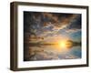 Stunning Colorful Winter Sunset Sky-Veneratio-Framed Photographic Print