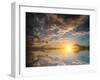 Stunning Colorful Winter Sunset Sky-Veneratio-Framed Photographic Print