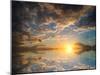 Stunning Colorful Winter Sunset Sky-Veneratio-Mounted Photographic Print