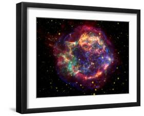 Stunning Composite Picture of Cas A,  Infrared Image from the Spitzer Space Telescope-null-Framed Premium Photographic Print