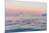 Stunning Iceberg Landscape with Midnight Sun Colors at Mouth ofIcefjord, Near Ilulissat, Greenland-Luis Leamus-Mounted Photographic Print