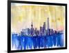 Stunning Shanghai Skyline in Watercolor-Markus Bleichner-Framed Art Print