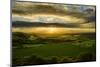 Stunning Sunset over Countryside Landscape-Veneratio-Mounted Photographic Print