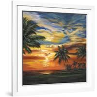 Stunning Tropical Sunset II-null-Framed Art Print