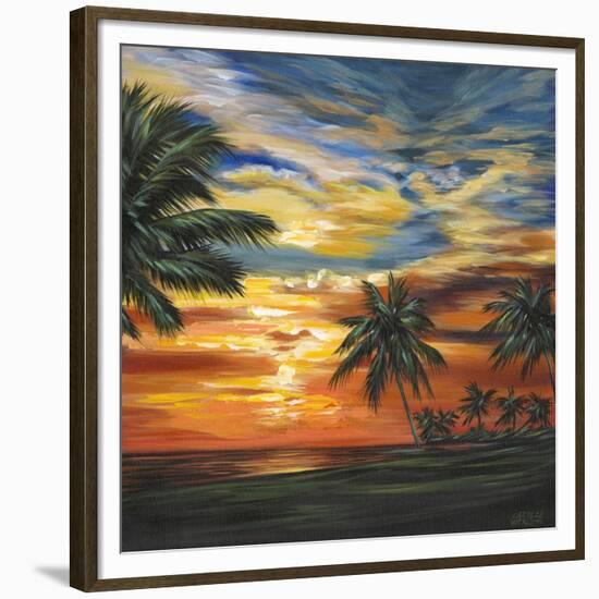 Stunning Tropical Sunset II-null-Framed Premium Giclee Print