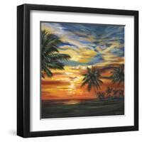 Stunning Tropical Sunset II-null-Framed Art Print