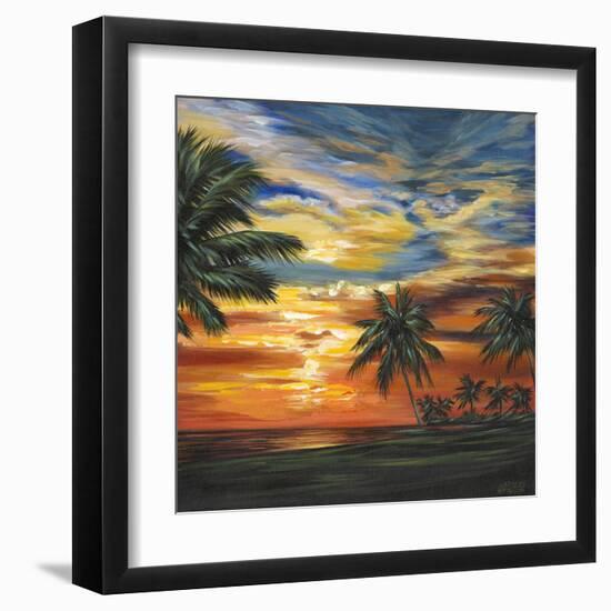 Stunning Tropical Sunset II-null-Framed Art Print