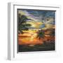 Stunning Tropical Sunset II-null-Framed Art Print