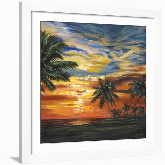Stunning Tropical Sunset II-null-Framed Art Print