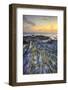 Stunning Vibrant Rock Formation against Ocean and Beautiful Sunset-Veneratio-Framed Photographic Print