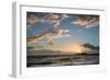 Stunning Vibrant Winter Sunset over Long Exposure Receding Waves-Veneratio-Framed Photographic Print