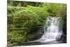 Stunning Waterfall Flowing over Rocks through Lush Green Forest with Long Exposure-Veneratio-Mounted Photographic Print