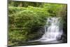 Stunning Waterfall Flowing over Rocks through Lush Green Forest with Long Exposure-Veneratio-Mounted Photographic Print