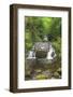 Stunning Waterfall Flowing over Rocks through Lush Green Forest with Long Exposure-Veneratio-Framed Photographic Print