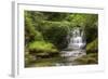 Stunning Waterfall Flowing over Rocks through Lush Green Forest with Long Exposure-Veneratio-Framed Photographic Print