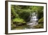 Stunning Waterfall Flowing over Rocks through Lush Green Forest with Long Exposure-Veneratio-Framed Photographic Print