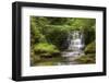 Stunning Waterfall Flowing over Rocks through Lush Green Forest with Long Exposure-Veneratio-Framed Photographic Print