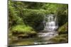 Stunning Waterfall Flowing over Rocks through Lush Green Forest with Long Exposure-Veneratio-Mounted Photographic Print